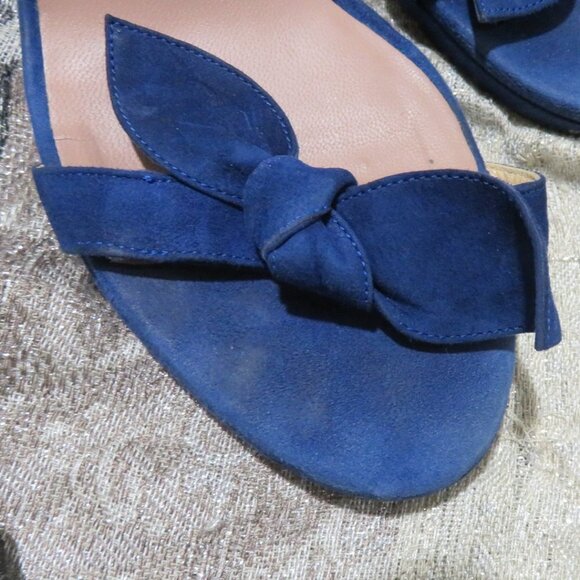 BOGO Gianna Meliani for Gwen Rawls Blue Italian Suede heels pumps sandals - Picture 7 of 11